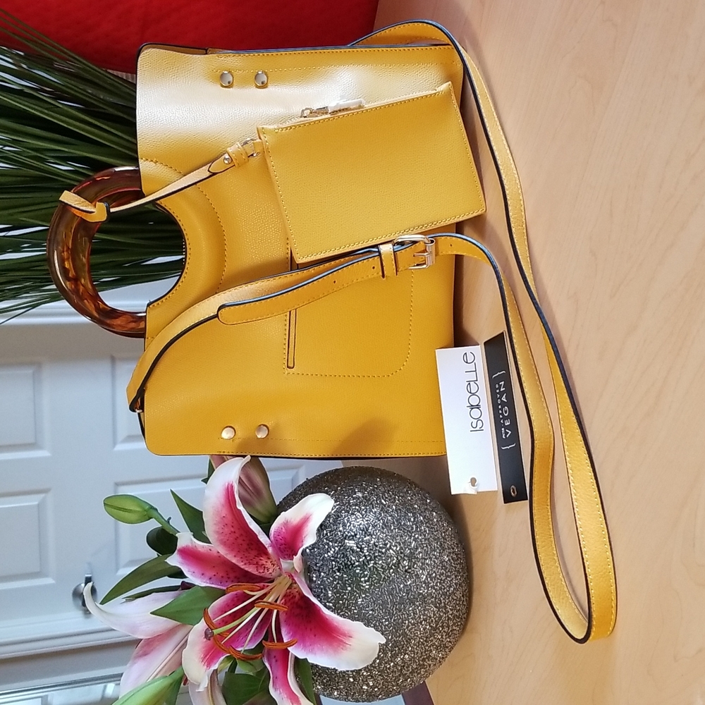 Isabelle yellow pre-approved vegan purse